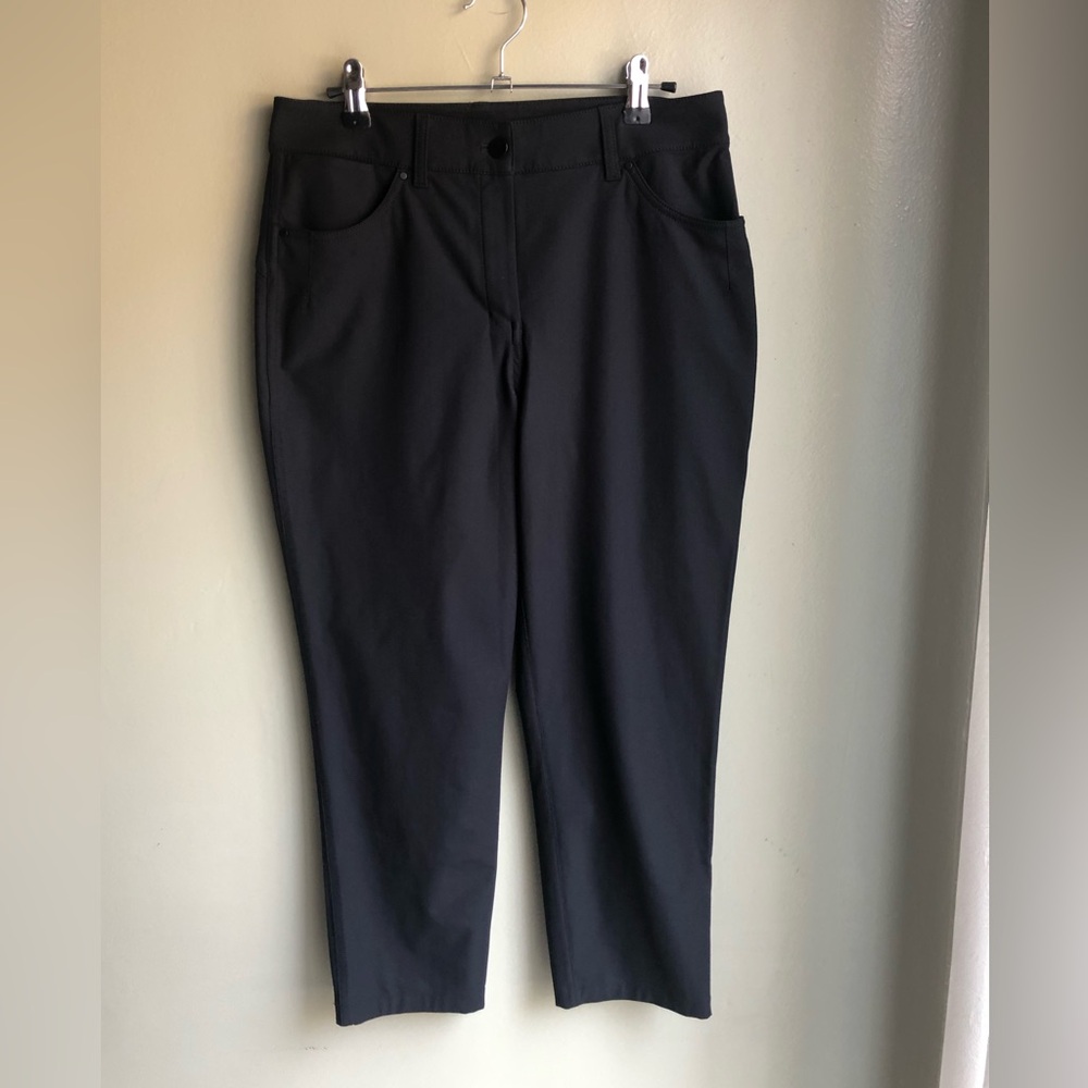 Lululemon City Sleek 5 Pocket Black Trousers Women’s Size: 8